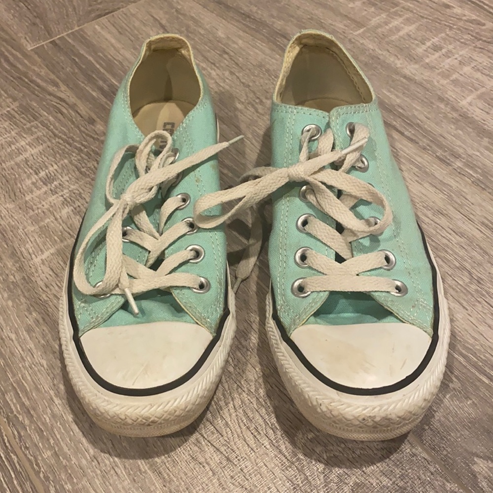 Mint green Converse All Star low tops